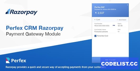 Razorpay Payment Gateway for Perfex CRM v1.0 » Premium Scripts, Plugins & Mobile