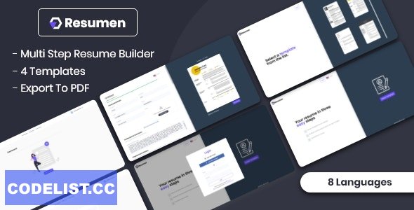 Resumen v0.1 - MultiStep Resume Builder » Premium Scripts, Plugins & Mobile