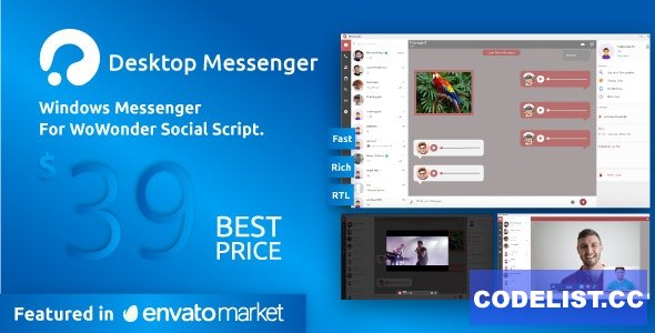 WoWonder Desktop v3.3 - A Windows Messenger For WoWonder Social Script » Premium Scripts, Plugins & Mobile