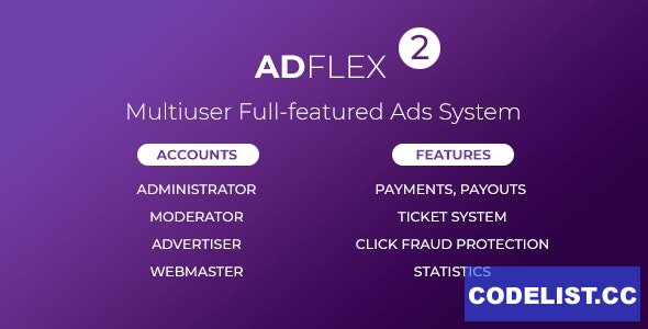 AdFlex v2.0.4 - Multi User Full-featured Ads System - nulled » Premium Scripts, Plugins & Mobile