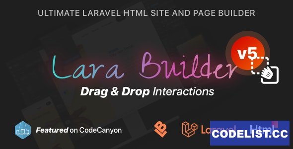LaraBuilder v5.1.0 - Laravel Drag&Drop SaaS HTML site builder » Premium Scripts, Plugins & Mobile