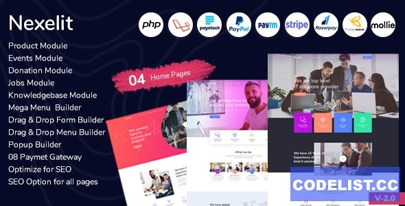 Nexelit v2.0 - Multipurpose Website & Business Management System CMS » Premium Scripts, Plugins & Mobile