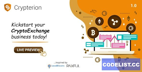 Crypterion v1.0 - Multi-featured Cryptocurrency Exchange Software (with self-hosted wallets) » Premium Scripts, Plugins & Mobile