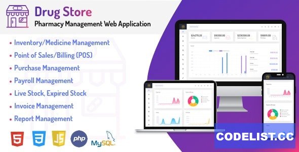 Drug Store v1.0 - Pharmacy & Billing Management Web Application » Premium Scripts, Plugins & Mobile