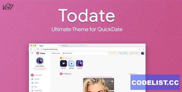 Todate v1.3 - The Ultimate QuickDate Theme » Premium Scripts, Plugins & Mobile