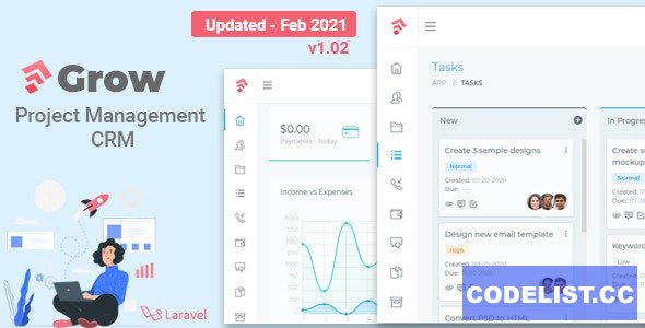 Grow CRM v1.02- Laravel Project Management » Premium Scripts, Plugins & Mobile