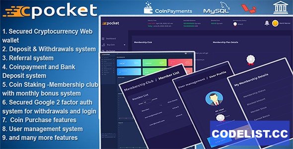 Cpocket v1.2.9 - Best Cryptocurrency Web Wallet - nulled » Premium Scripts, Plugins & Mobile