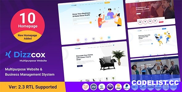 Dizzcox v2.3 - Multipurpose Website & Business Management System CMS - nulled » Premium Scripts, Plugins & Mobile