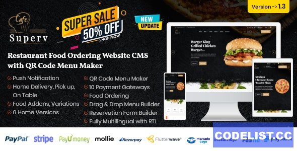 Superv v1.3 - Restaurant Website Management with QR Code Menu &amp; Food Order &raquo; Premium Scripts, Plugins &amp; Mobile