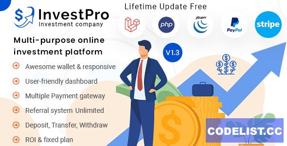 InvestPro v1.0.4 – Wallet & Banking Online Hyip Investment Platform » Premium Scripts, Plugins & Mobile