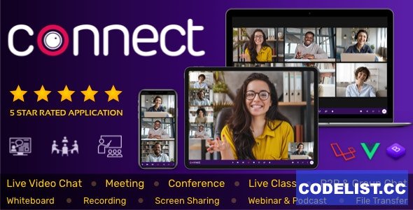 Connect v1.9.0 - Live Video & Chat Messaging, Live Class, Meeting, Webinar, File Sharing, Whiteboard - nulled » Premium Scripts, Plugins & Mobile