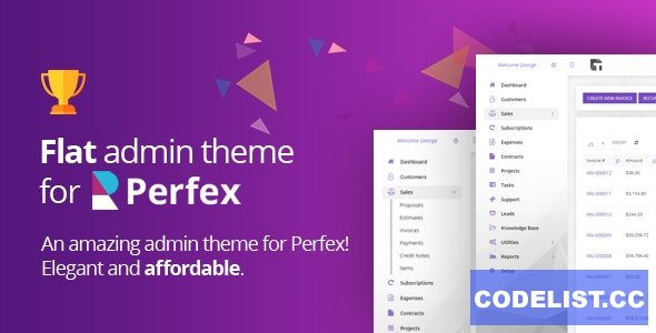 Perfex CRM - Flat admin theme v1.0 » Premium Scripts, Plugins & Mobile