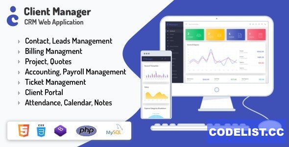 Client Manager - CRM & Billing Management Web Application with GDPR Compliance » Premium Scripts, Plugins & Mobile