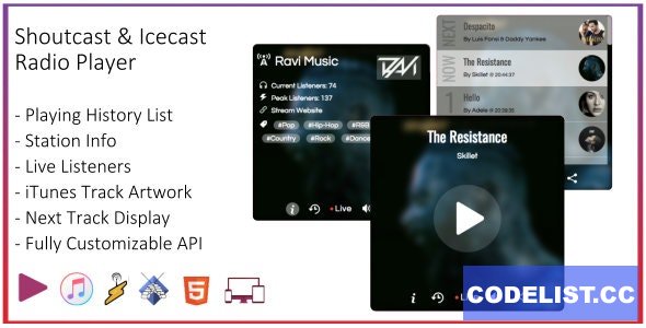 SHOUTcast and Icecast Radio Web Player v1.2 » Premium Scripts, Plugins & Mobile