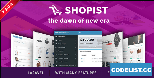 Shopist v3.0.0 - Laravel Multivendor eCommerce, CMS and Designer » Premium Scripts, Plugins & Mobile