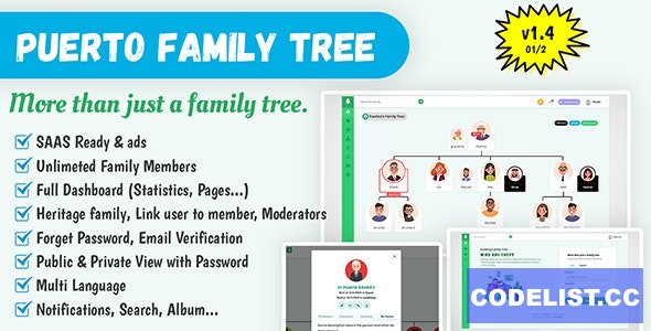Puerto Family Tree Builder SAAS v1.5 &raquo; Premium Scripts, Plugins &amp; Mobile
