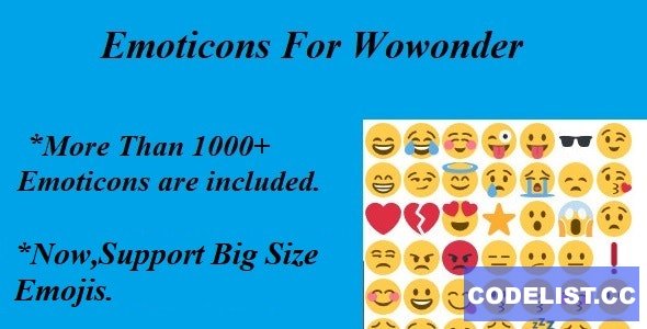 Emoticons For Wowonder - 15 April 2021 » Premium Scripts, Plugins & Mobile
