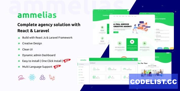 Ammelias v1.4 - Laravel React Agency CMS » Premium Scripts, Plugins & Mobile