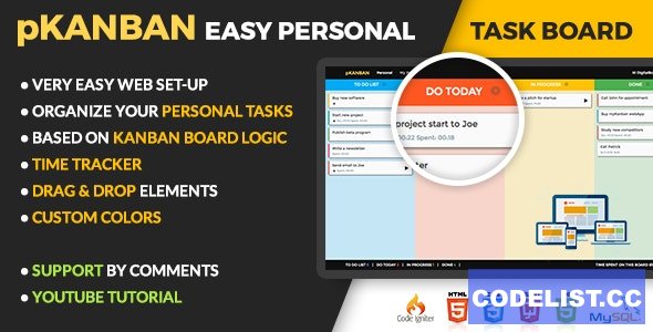 pKANBAN v1.9 - Personal Task Board » Premium Scripts, Plugins & Mobile