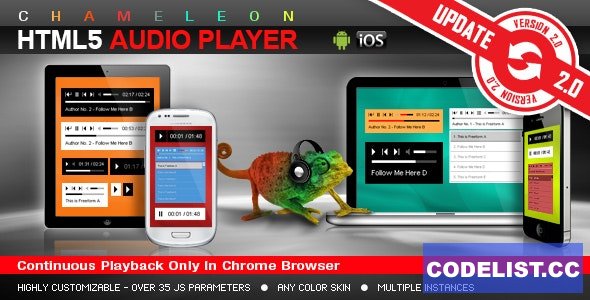 Chameleon HTML5 Audio Player With/Without Playlist v3.4 » Premium Scripts, Plugins & Mobile