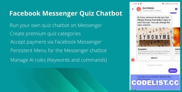 Quizy v1.0 - Facebook Messenger Quiz Chatbot » Premium Scripts, Plugins & Mobile
