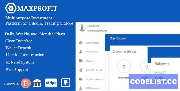 Max Profit v5.2 - Online Multipurpose Investment Platform - nulled » Premium Scripts, Plugins & Mobile