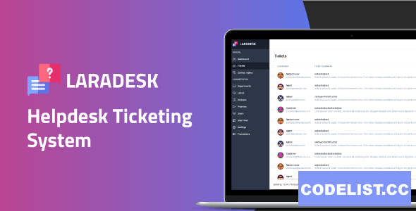 Laradesk v1.1.2 - Helpdesk Ticketing System » Premium Scripts, Plugins & Mobile