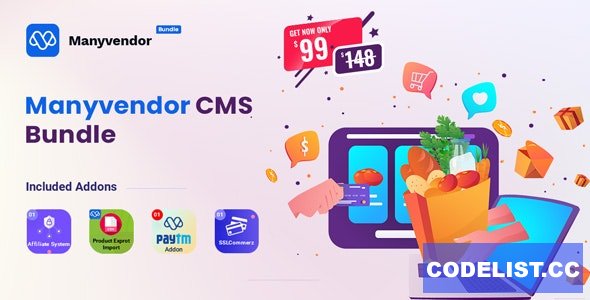Manyvendor v1.0 - eCommerce & Multi-vendor CMS Bundle » Premium Scripts, Plugins & Mobile