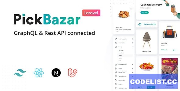 Pickbazar Laravel v7.0.0 - React, Next, REST & GraphQL Ecommerce With Multivendor » Premium Scripts, Plugins & Mobile