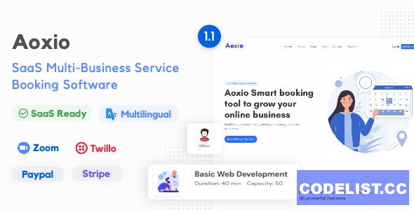 Aoxio v1.1 - SaaS Multi-Business Service Booking Software - nulled » Premium Scripts, Plugins & Mobile