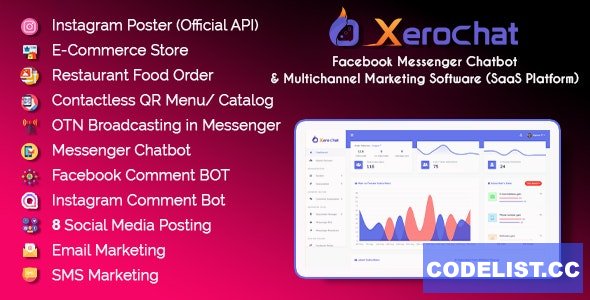 XeroChat v7.2.9 - Facebook Chatbot, eCommerce & Social Media Management Tool (SaaS) - nulled » Premium Scripts, Plugins & Mobile