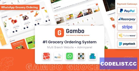 Gambo v2.0 - Online Grocery Ordering System + Whatsapp Order &raquo; Premium Scripts, Plugins &amp; Mobile