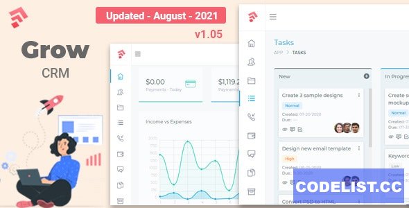 Grow CRM v1.05 - Laravel Project Management » Premium Scripts, Plugins & Mobile
