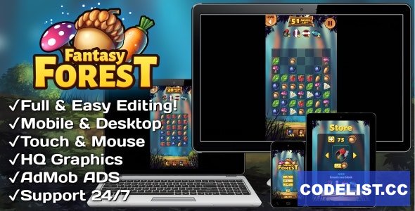 Fantasy Forest v1.0 - HTML5 + Mobile Game (Construct 3) » Premium Scripts, Plugins & Mobile