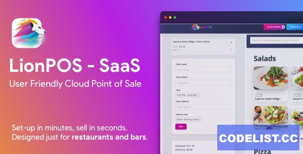 Lion POS v3.5.0 - SaaS Point Of Sale Script for Restaurants and Bars with floor plan » Premium Scripts, Plugins & Mobile