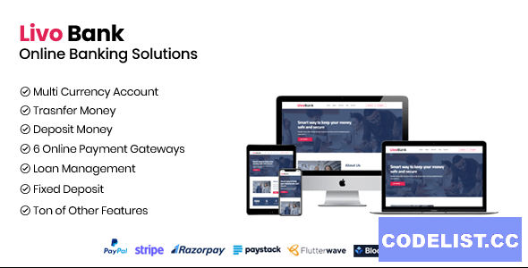 Livo Bank v1.1 - Complete Online Banking System » Premium Scripts, Plugins & Mobile