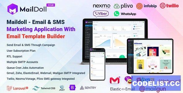 Maildoll v3.0 - Email & SMS Marketing SaaS Application » Premium Scripts, Plugins & Mobile
