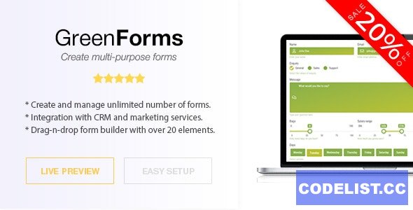 Green Forms v1.40 - Standalone Form Builder » Premium Scripts, Plugins & Mobile