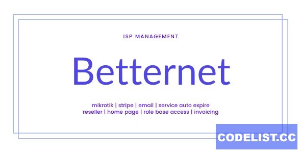 Betternet v3.1 - ISP Management Solution » Premium Scripts, Plugins & Mobile
