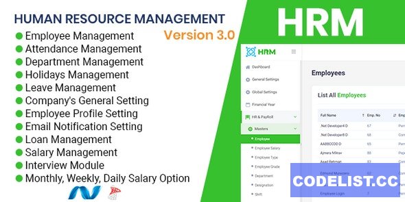 HRMS v3.0 - Human Resource Management System, ZkTeco BioMetric Time attendance, Salary, Manage employee &raquo; Premium Scripts, Plugins &amp; Mobile