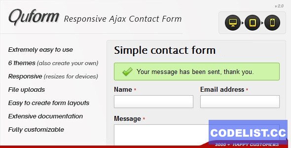 Quform v2.5.1 - Responsive Ajax Contact Form » Premium Scripts, Plugins & Mobile