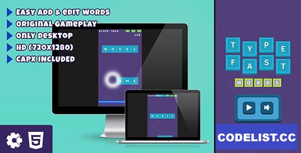Type Fast Words v1.0 - HTML5 Game » Premium Scripts, Plugins & Mobile