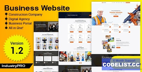 Industry PRO v1.2 - Multipurpose Construction Builder and Agency Website Script » Premium Scripts, Plugins & Mobile
