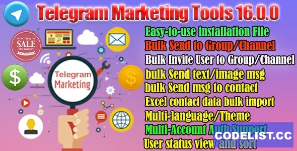 Telegram Marketing Tools v16 » Premium Scripts, Plugins & Mobile