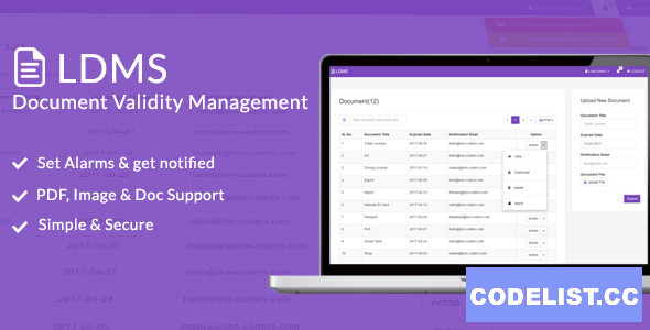 LDMS v1.3 - Document Validity Manager » Premium Scripts, Plugins & Mobile