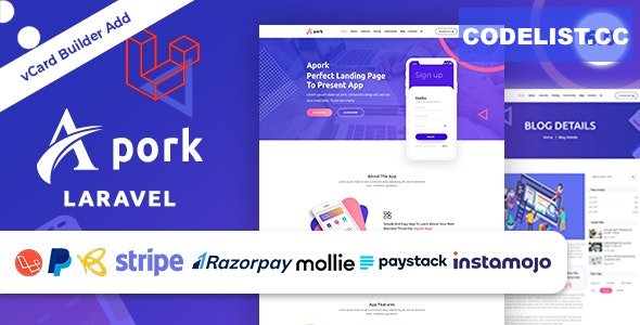 Apork v1.0 - URL Shortener, vCard Builder & Product Landing Business Management System » Premium Scripts, Plugins & Mobile