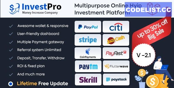 InvestPro v6.0.3 ᄄC Wallet & Banking Online Hyip Investment Platform » Premium Scripts, Plugins & Mobile