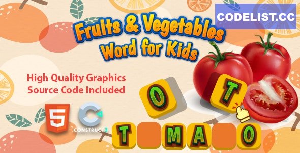 Fruits & Vegetables Word for Kids v1.0 » Premium Scripts, Plugins & Mobile
