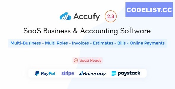 Accufy v2.3 - SaaS Business & Accounting Software - nulled » Premium Scripts, Plugins & Mobile