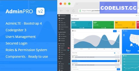 AdminPro v2.0 - Login + Multi User Management + Codeigniter + Roles & Permission + Bootstrap 4 + AdminLTE » Premium Scripts, Plugins & Mobile